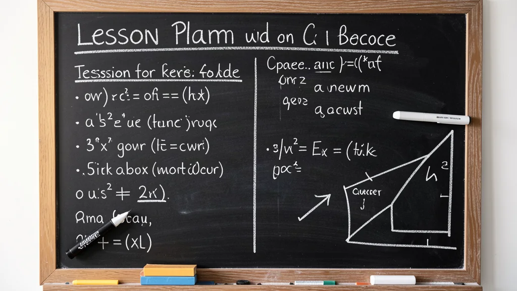 Blackboard with lesson plan