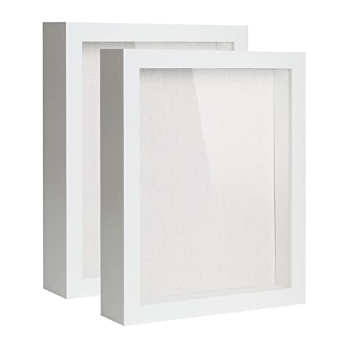 Muzilife Shadow Box Picture Frame with Linen Board - Set of 2 - 8x10