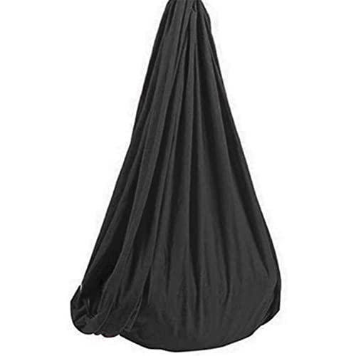 Sensory Swing for Autistic Adults Therapy Hammock Hanging Chair Bed Hanging Pod Indoor Breathable Mesh Autism ADHD Aspergers Integration (Color : Black, Size : 150x280cm/59x110in)