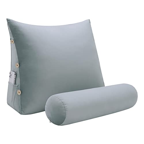 VERCART Adjustable Bed Reading Pillow - Triangular Wedge Pillows for Lumbar Support