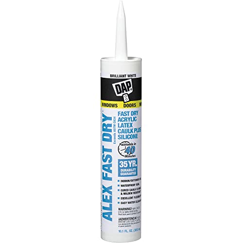 Alex Fast Dry Acrylic Latex Plus Silicone Caulk - White, 10.1 oz (6 Pack)