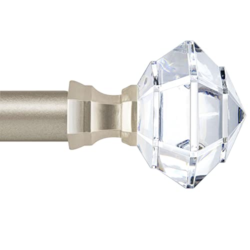 TONIAL Curtain Rod - Decorative Champagne Gold Rod, Fits 48-86