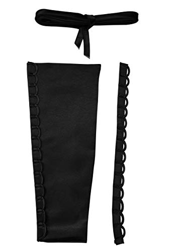 Cxapnstou Wedding Zipper Replacement Satin Corset Backpack Straps - Black, Size 18