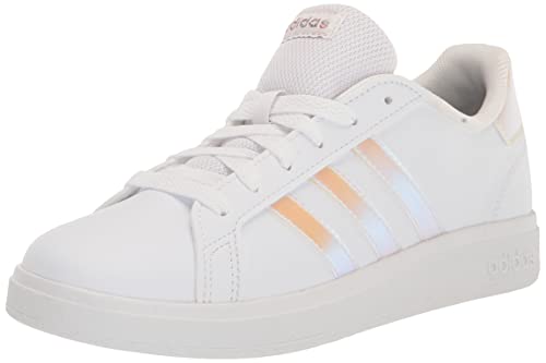 adidas Grand Court 2.0 Tennis Shoe, FTWR White/Iridescent/FTWR White, 13 US Unisex Little Kid