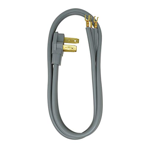 Southwire 9014SW8809 Range Power Cord, 4-Ft, 50-Amp, Grey