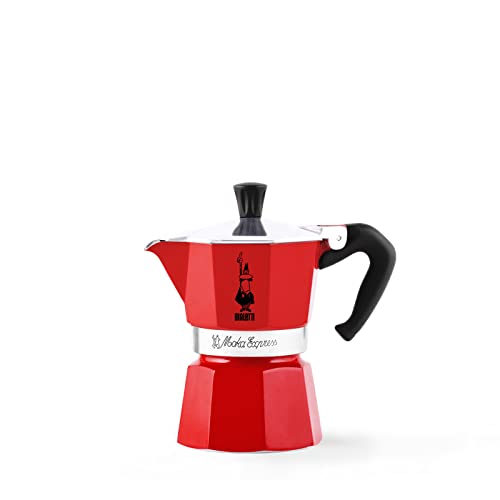 Bialetti Moka Express: Iconic Stovetop Espresso Maker, Makes Real Italian Coffee - Red Beauty