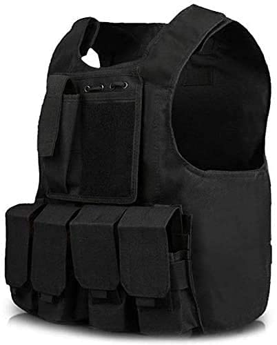 Toyfun Kids Tactical Vest Kit - Black Combat Assault Waistcoat