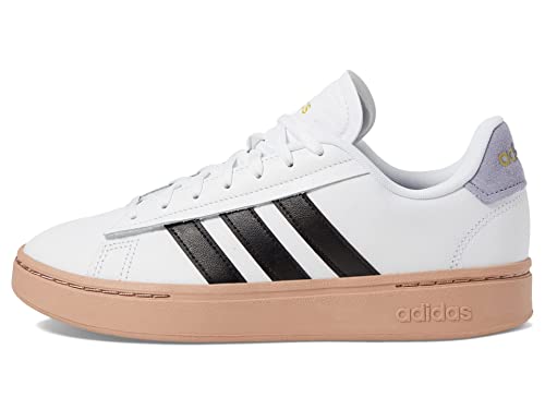 adidas Originals Grand Court Alpha White/Core Black/Silver Violet, Size 9.5 B (M)