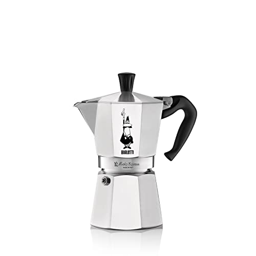 Bialetti Moka Express: Iconic Stovetop Espresso Maker, Makes Real Italian Coffee - Silver Beauty
