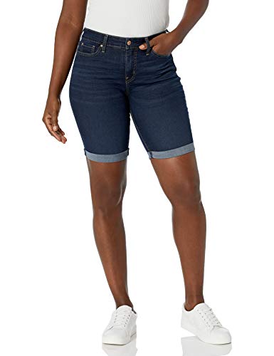 Signature by Levi Strauss & Co. Gold Label Women's Mid-Rise Bermuda Shorts, Stormy Sky-waterless, 8