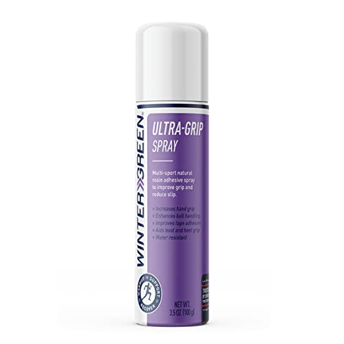 Wintergreen Ultra Grip Spray (3.5 Fl Oz) - Multisport Natural Rosin Adhesive Spray to Improve Grip & Reduce Slip, Increase Ball Handling, Inner Heel & Shoe Grip, and Tape Adhesion