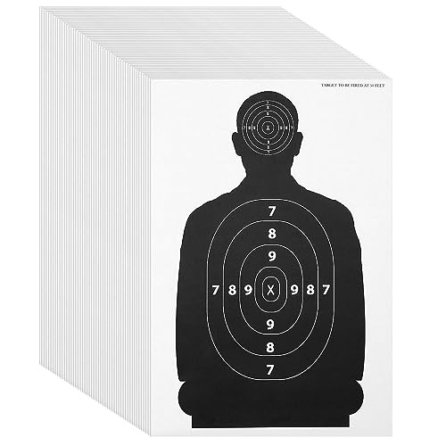 50 Pack Paper Shooting Targets - Silhouette Targets for Hunting and Practice