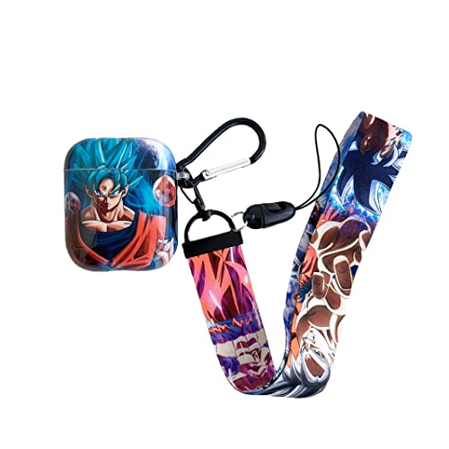 AirPod Case, Fancy with Lanyard Keychain， Personalised Anime Designed and Unique IMD Process TPU,Compatibility AirPod 1/2. (Anime C)