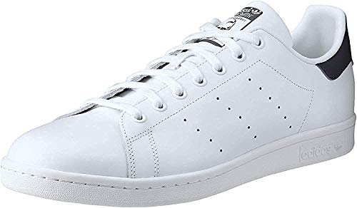 adidas Originals mens Stan Smith Sneaker, Core White/Core White/Dark Blue, 7 US
