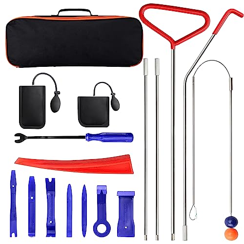 RVGIVE Multifunctional Car Tool Set with Air Wedge Bag,Trim Removal Tool (17PCS)