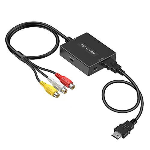 Uzifhdhi RCA to HDMI Adapter Converter, AV Composite Video Audio Adapter