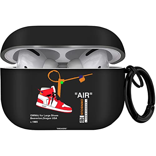  Gedicht Air Sports Shoes Case for Airpods Pro - Black Red