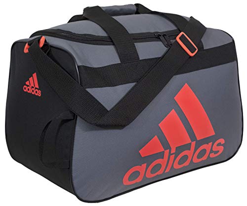 adidas Diablo Small Duffel Bag, Onix Grey/Black/Solar Red