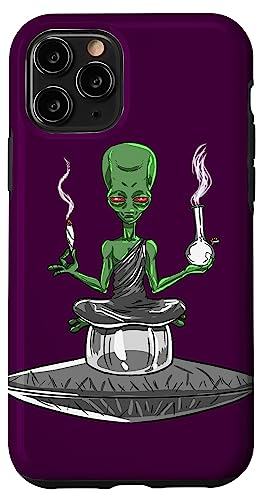 iPhone 11 Pro Alien Bong Smoking Weed Funny Stoner ET Cannabis 420 Gift Case