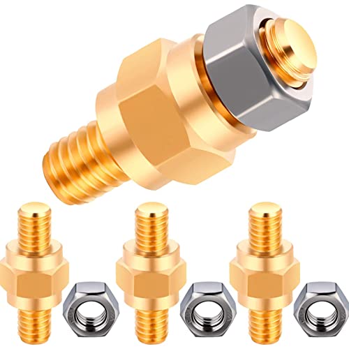 Boao Side Post Battery Terminal - Pack of 8 BoltsRecoil BTO Solid Brass Positive Negative Battery Terminals with Adaptor Collars