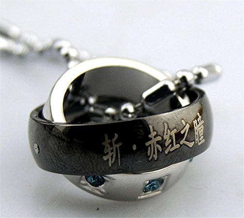  HiRudolph Anime Akame Ga Kill Double Ring Pendant Tatsumi Chain Cosplay Metal Necklace