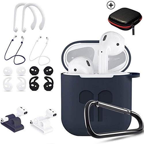 WQNIDE Airpods Case Blue, 12 in 1 Accessories Set-Blue