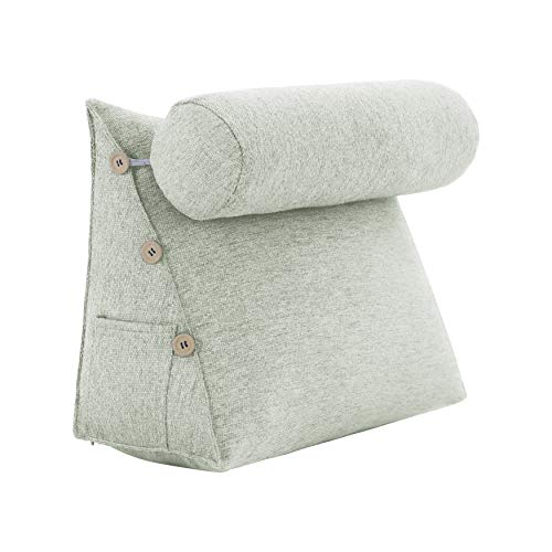 VERCART Bed Wedge Pillow - Triangular Cushion for Sleeping and Lumbar Support