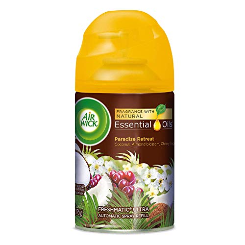 Air Wick 91099 Freshmatic Life Scents Ultra Refill, Paradise Retreat, 5.89 Oz Aerosol, 6/Carton