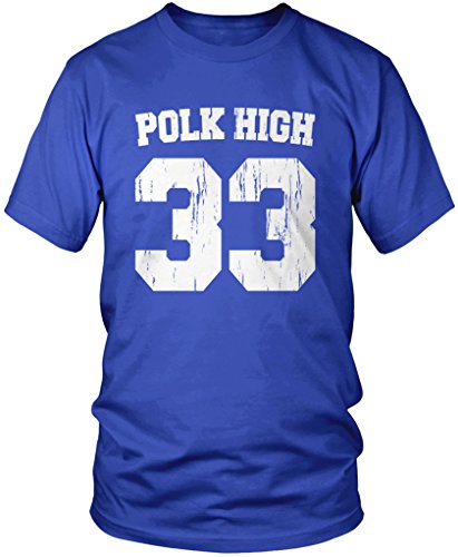 Amdesco Polk High, Al Bundy Football Jersey Men's T-Shirt, Royal Blue XL
