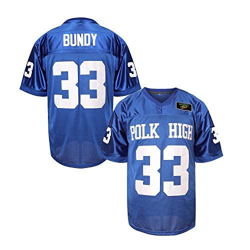 Al Bundy 33 Polk High Football Jersey for Men S-XXXL Blue (33 Blue, Large)
