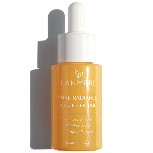 Vitamin C Face Serum - CE Ferulic Facial Serum with L-Ascorbic Acid, Ferulic Acid, Vitamin E, & Hyaluronic Acid - Dark Spot Corrector - 30ml/1oz