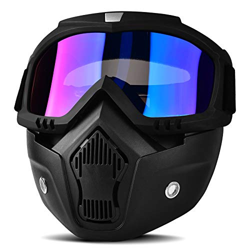 BOLLFO Airsoft Skull Mask - Coloful Full Face Tactical Mask for CS Shooting and Halloween Cosplay