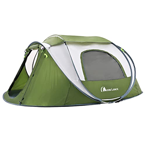 Moon Lence Camping Tents 4 Person Pop up Tents - Waterproof with Detachable Rainfly and Skylight