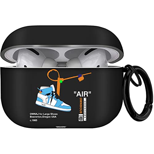 Gedicht for Airpods Pro 2nd Generation Case 2022 Air Sports Shoes, Protective TPU Soft Cases Cover Rugged for Apple Airpod Pro 2 with Keychain for Women Men，Black Blue