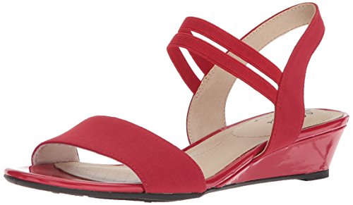 LifeStride Women's Yolo Wedge Sandal, Red, Size 8