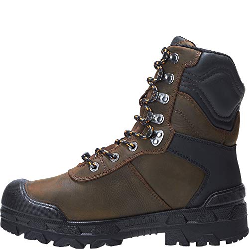 WOLVERINE Warrior, Men's, Brown, Comp Toe, EH, Mt, WP, 8 Inch Boot (10.5 M)