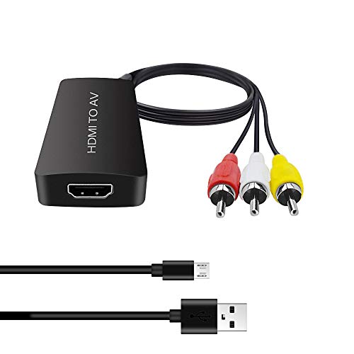 Dingsun HDMI to RCA Converter, AV Adapter Compatible with Various Devices
