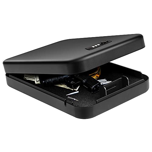 Jolitac Portable Safe Box Combo Lock Security Case, Quick Access Gun Safe