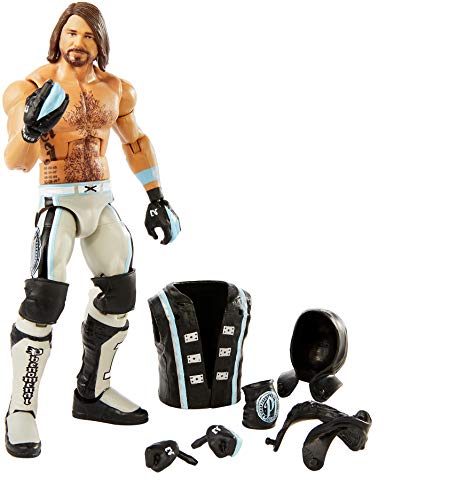 WWE MATTEL AJ Styles Elite Collection Deluxe Action Figure with Realistic Facial Detailing