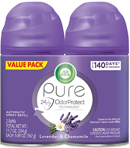 Air Wick Lavender & Chamomile Air Freshener Refill, 2ct - Essential Oils, Odor Neutralization