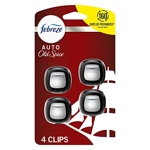 Febreze Car Air Freshener Vent Clip - Pack of 4 - Old Spice Scented Clips