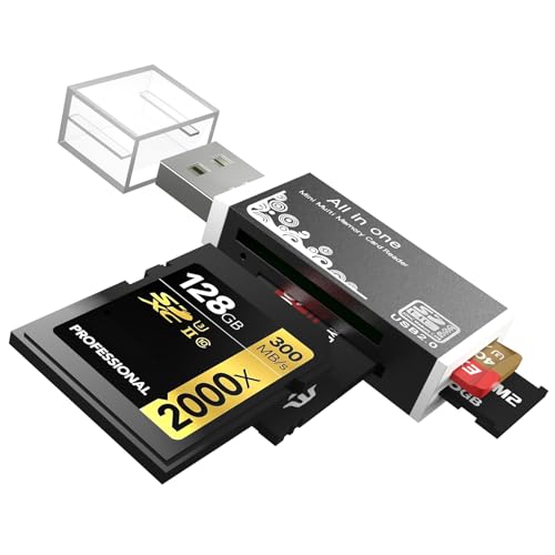 Wansurs Micro SD Card Reader - 4-in-1 Memory Card Adapter