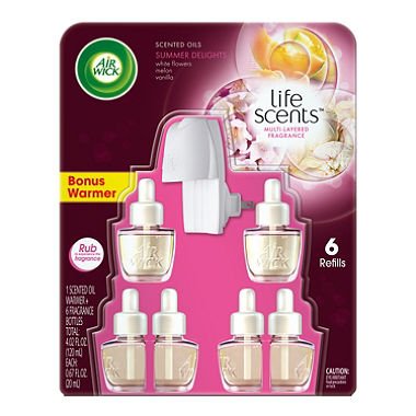 Air Wick Life Scents, Summer Delights, 6 Refills Plus Warmer