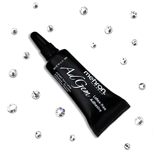 Mehron Makeup AdGem Adhesive w/12 Rhinestones (.125 oz)