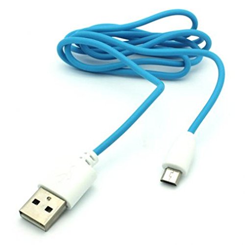 Blue 3ft USB Cable Rapid Charger Sync Power Wire Cord for Cricket ZTE Overture 3 - Cricket ZTE Sonata 2 - MetroPCS Alcatel Fierce 4 - MetroPCS Alcatel OneTouch Fierce XL - MetroPCS Alcatel Tru