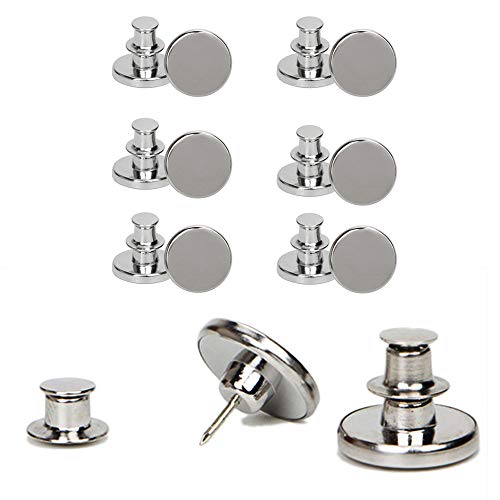 12 Pcs Replacement Button Pins for Jean Adjustable Instant Jean Buttons,No Sew Jean Button Pins for Pants, Extend or Reduce Any Jean Pants Waist