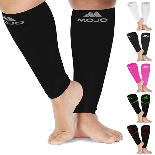 Mojo Compression Socks 5XL Calf Sleeves for Wide Ankles and Legs - Footless Graduated Support Stockings for Women and Men