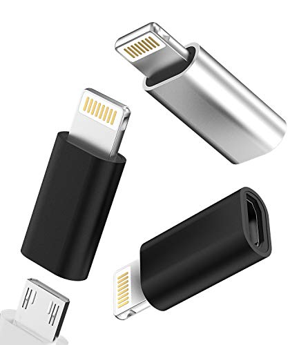 Micro USB to Lightning Adapter - Lightning Male to MicroUSB Female Converter Port