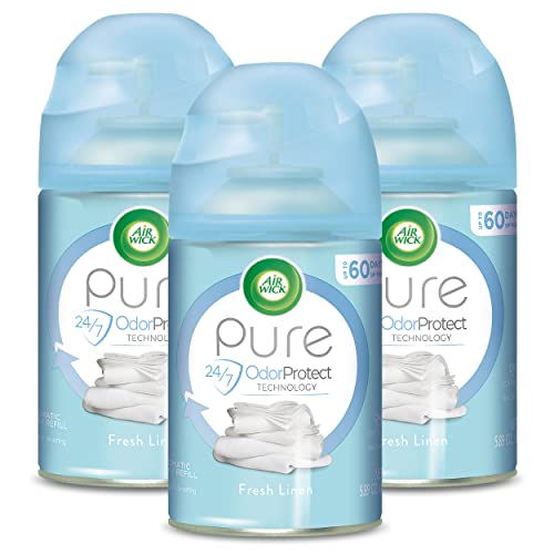 Air Wick Fresh Linen Automatic Spray Air Freshener Refill, 5.89 Oz, Pack of 3