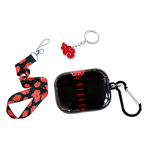 NOLEGA Red Cloud Lanyard Keychain AirPod Pro 2nd Generation Case - Personalised Anime IMD Soft Case